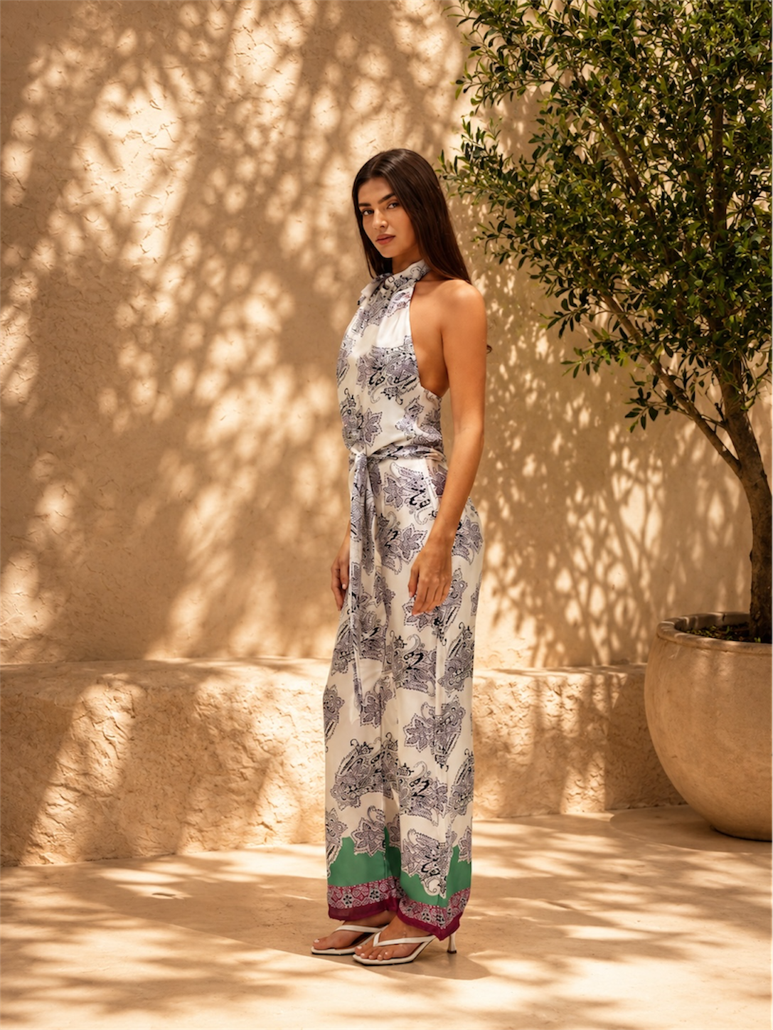 Fraeya Sorella silk set featuring elevated contemporary womenswear designed in Dubai